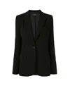 Theory Single Breasted Tailored Blazer In Black