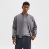 Theory Tailored Bomber Jacket In Foundation Twill In Soft Grey