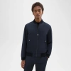 Theory Tailored Bomber Jacket In Stretch Wool In Navy