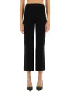 Theory Tailored Flare Pants With Fitted Waist In Black