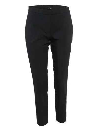 Pre-owned Theory Tailored Gabardine Trousers In Black