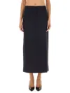 Theory Tailored Midi Skirt With Smooth Waistband