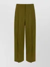 Theory Tailored Pleated Trousers And Pockets In Green