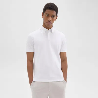 Theory Tailored Polo Shirt In Function Piqué In White