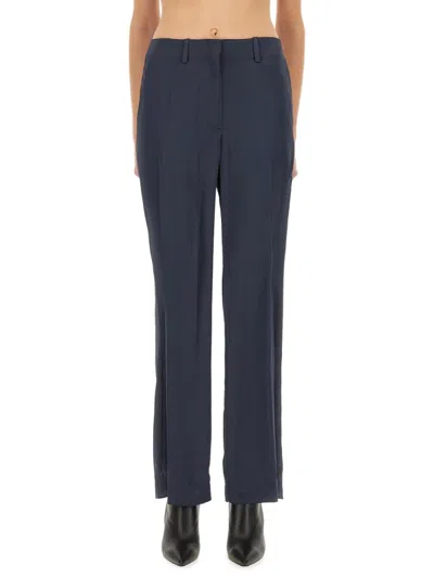 THEORY THEORY TAILORED SATIN PANTS WITH HIGH WAIST