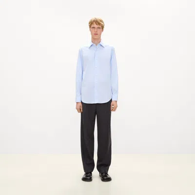 Theory Tailored Shirt In Superior Cotton In Blue