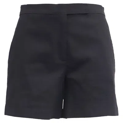 Pre-owned Theory Tailored Shorts In Black Linen
