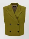 Theory Double-breasted City Twill Vest With Peak Lapels In Multi
