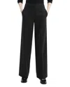 Theory High-waist Straight-leg Pant In Good Wool In Black