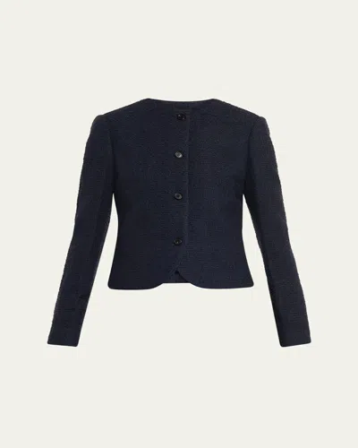 Theory Tailored Tweed Jacket In Black