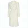 Theory Womens Rice Oaklane Tie-belt Regular-fit Crepe Coat In White