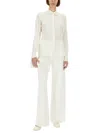 Theory Tailored Wide Leg Pants With High Waist In White
