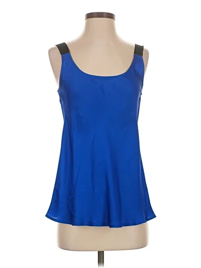 Pre-owned Theory Tank Top Blue Strapless Neckline Tops