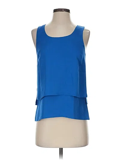 Pre-owned Theory Tank Top Blue Strapless Neckline Tops