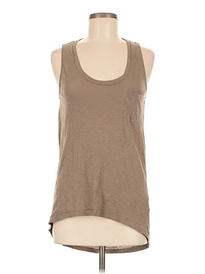 Pre-owned Theory Tank Top Brown Halter Neckline Tops