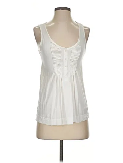 Pre-owned Theory Tank Top Ivory Plunge Neckline Tops