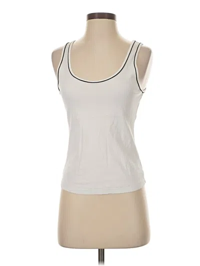 Pre-owned Theory Tank Top Ivory Strapless Neckline Tops In White
