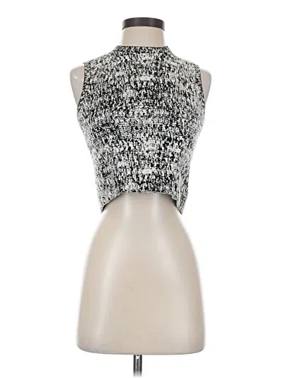 Pre-owned Theory Tank Top Silver Halter Neckline Tops