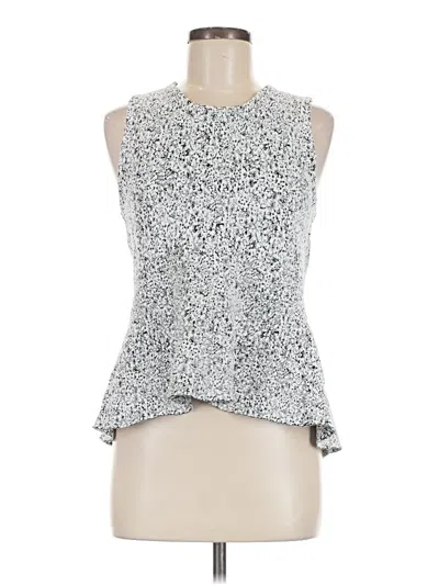 Pre-owned Theory Tank Top Silver Halter Neckline Tops