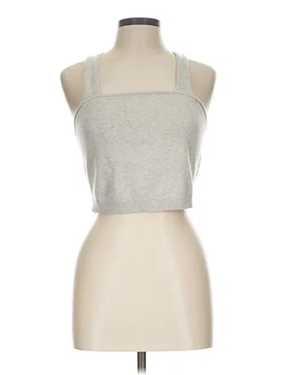 Pre-owned Theory Tank Top Silver Halter Neckline Tops