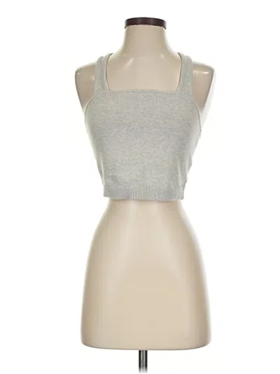 Pre-owned Theory Tank Top Silver Halter Neckline Tops