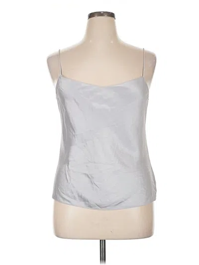 Pre-owned Theory Tank Top Silver Strapless Neckline Tops