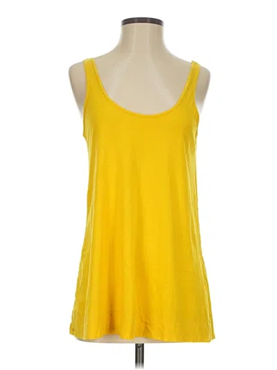 Pre-owned Theory Tank Top Yellow Halter Neckline Tops