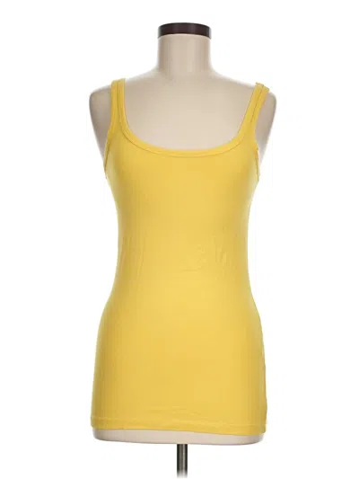 Pre-owned Theory Tank Top Yellow Square Neckline Tops
