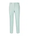 Theory Tapered Cropped Trousers In Green