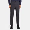 Theory Tapered Drawstring Pant In Stretch Cotton Flannel In Gray