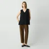 Theory Tapered High-rise Pant In Wool-blend In Clove
