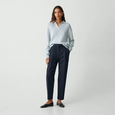 THEORY TAPERED HIGH-RISE PANT IN WOOL-BLEND