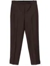 Theory Tapered Trousers In Brown