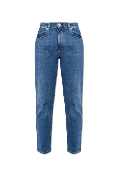 Theory Tapered Leg Jeans In Blue