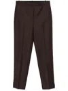Theory Tapered Trousers In Brown