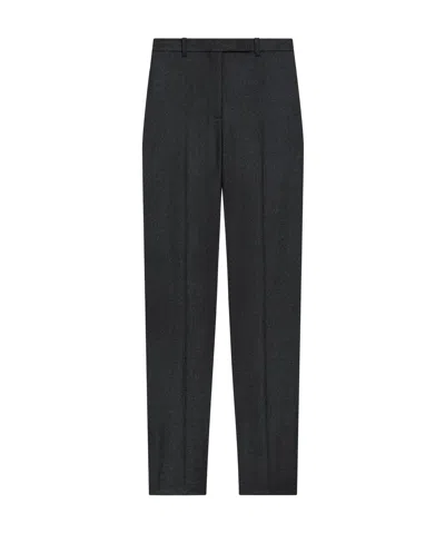THEORY TAPERED WOOL HIGH-WAIST PANTS
