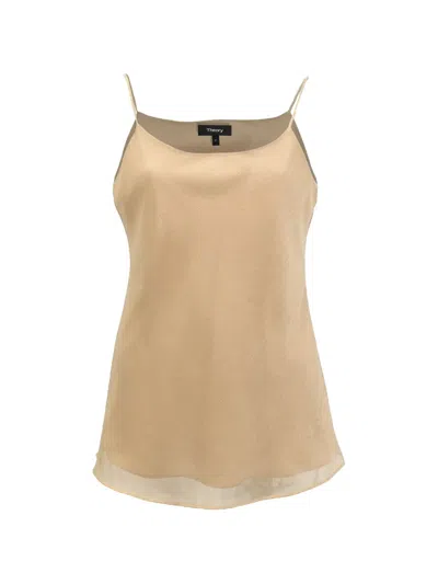 Pre-owned Theory Teah Top In Neutral