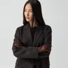 Theory Tech Gloves In Leather In Black
