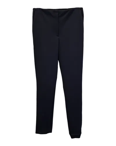 Theory Tech Knit Slim-fit Trousers In Navy Blue Polyester
