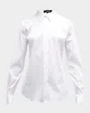 Theory Tenia Long-sleeve Blouse In White