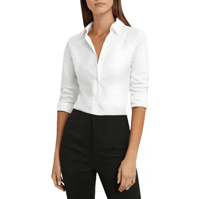Theory Tenia Womens Collared Button-down Dress Top