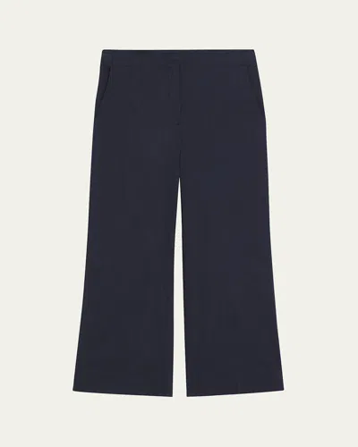 Theory Terena Cropped Wide-leg Pants In Concord