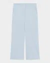Theory Terena Cropped Wide-leg Pants In Pearl Blue