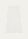 Theory Wide Pull-on Linen-blend J Pant In White