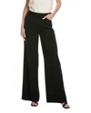 Theory Grey High-waist Pants With Pences In Stretch Wool Woman In Black