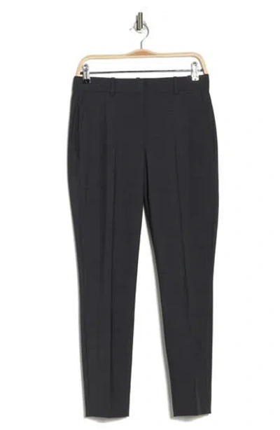 Theory Testra Stretch Virgin Wool Blend Pants In Charcoal