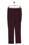 Theory Sleek Flannel Treeca Pull On Pant In Burgundy