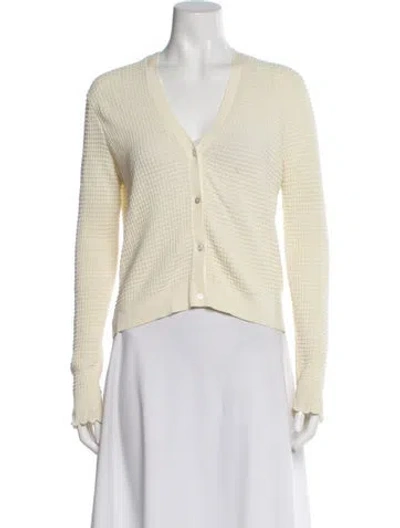 Pre-owned Theory Textured Cardigan In Neutral