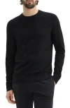 Theory Textured Crewneck Sweater In Black