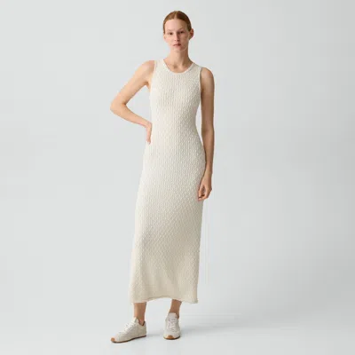 Theory Textured Dress In Orchard Cotton In White